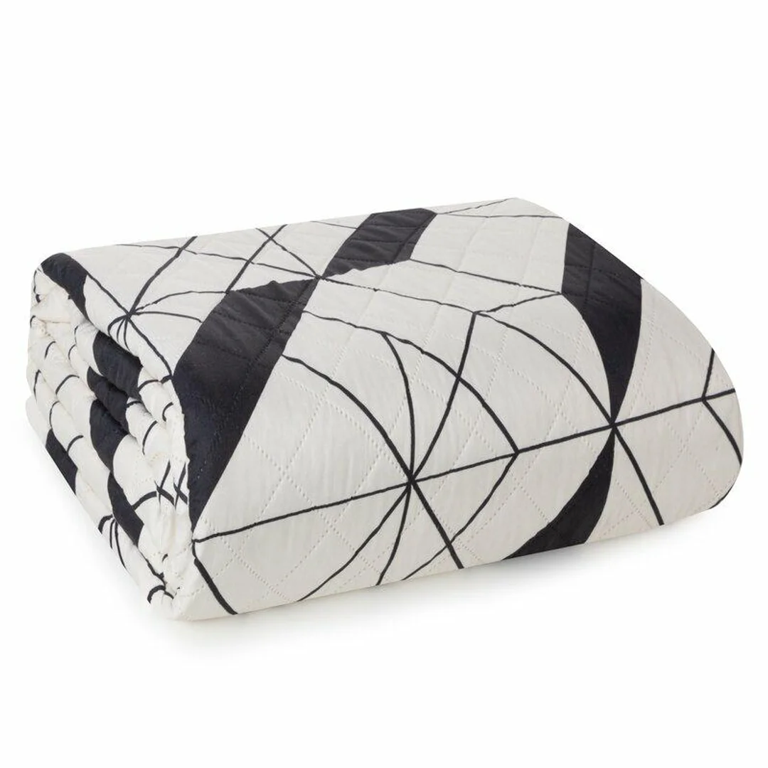 Narzuta dekoracyjna 220x240 Geo 1 kremowa czarna geometryczna D91 A
