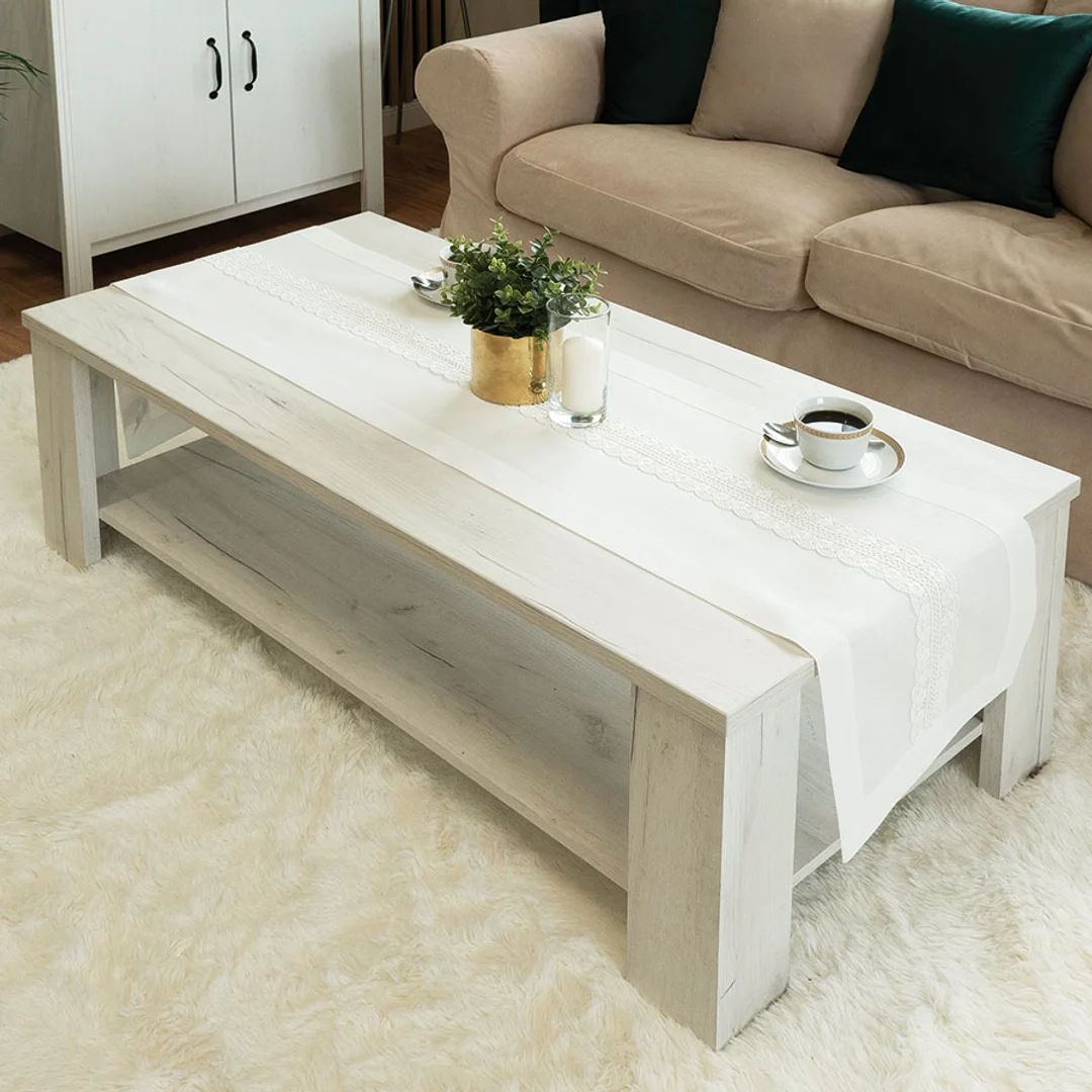 Obrus bieżnik 35x140 001 biały Sevilla