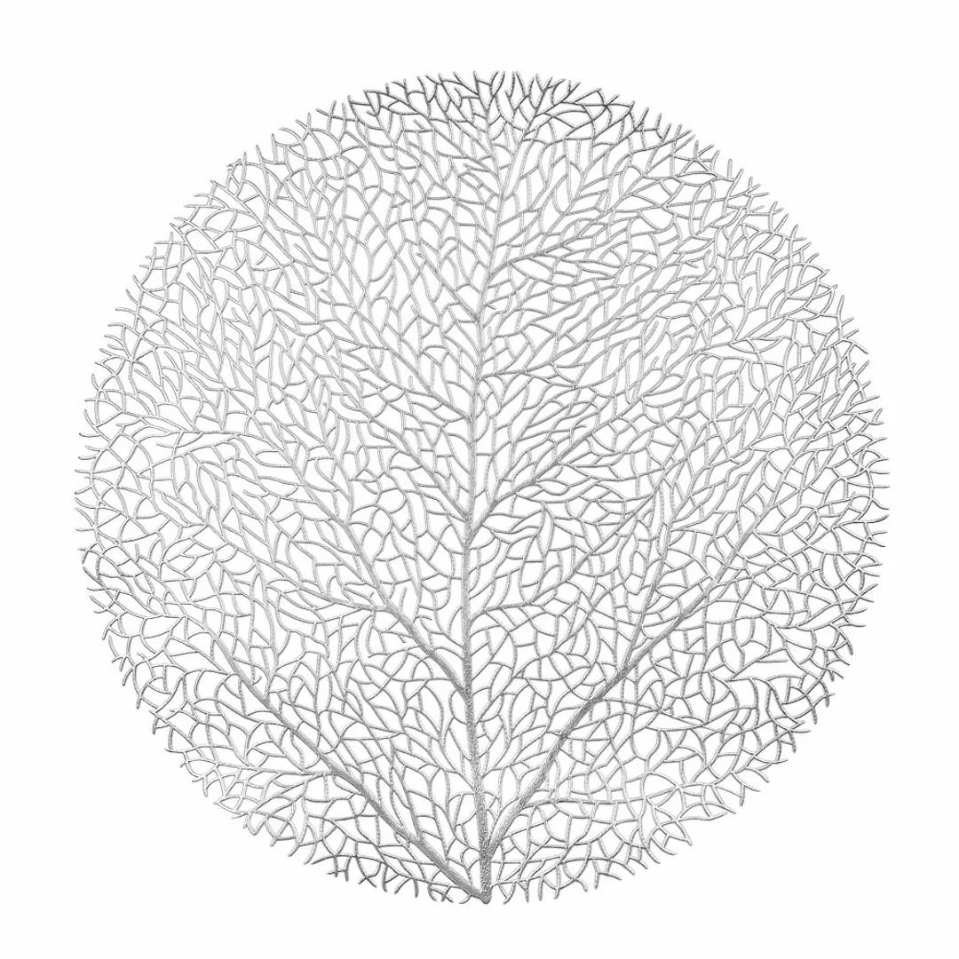 Podkładka na stół 38 Leaf srebrna dekoracyjna pod talerze