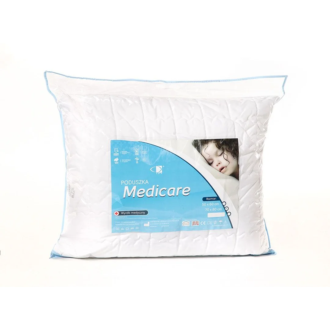 Poduszka antyalergiczna 40x40 Medicare 100% Microfibra biała AMW