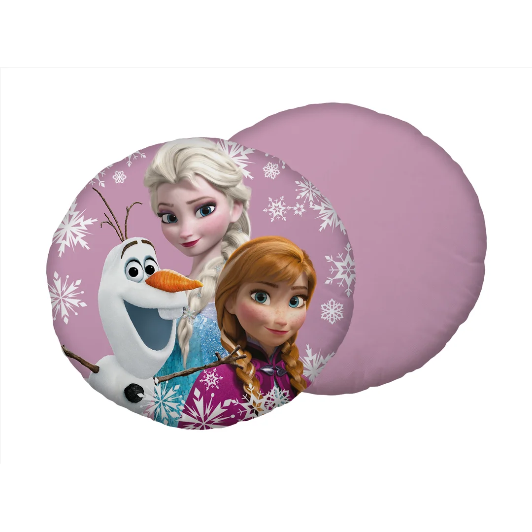 Poduszka dekoracyjna 35 cm Frozen Kraina Lodu różowa kształtka przytulanka