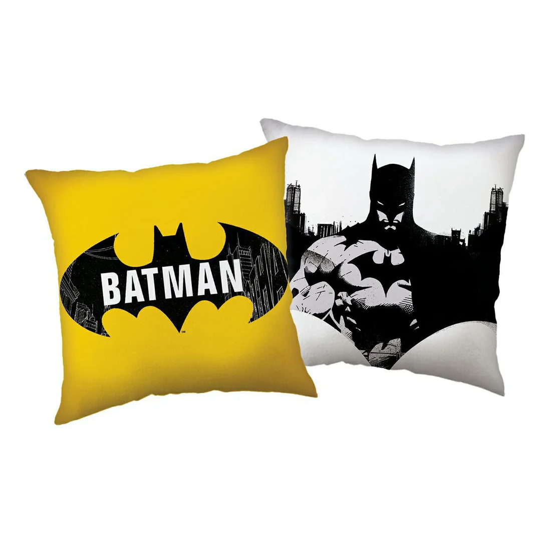 Poduszka dziecięca 40x40 Batman żółta biała JF24