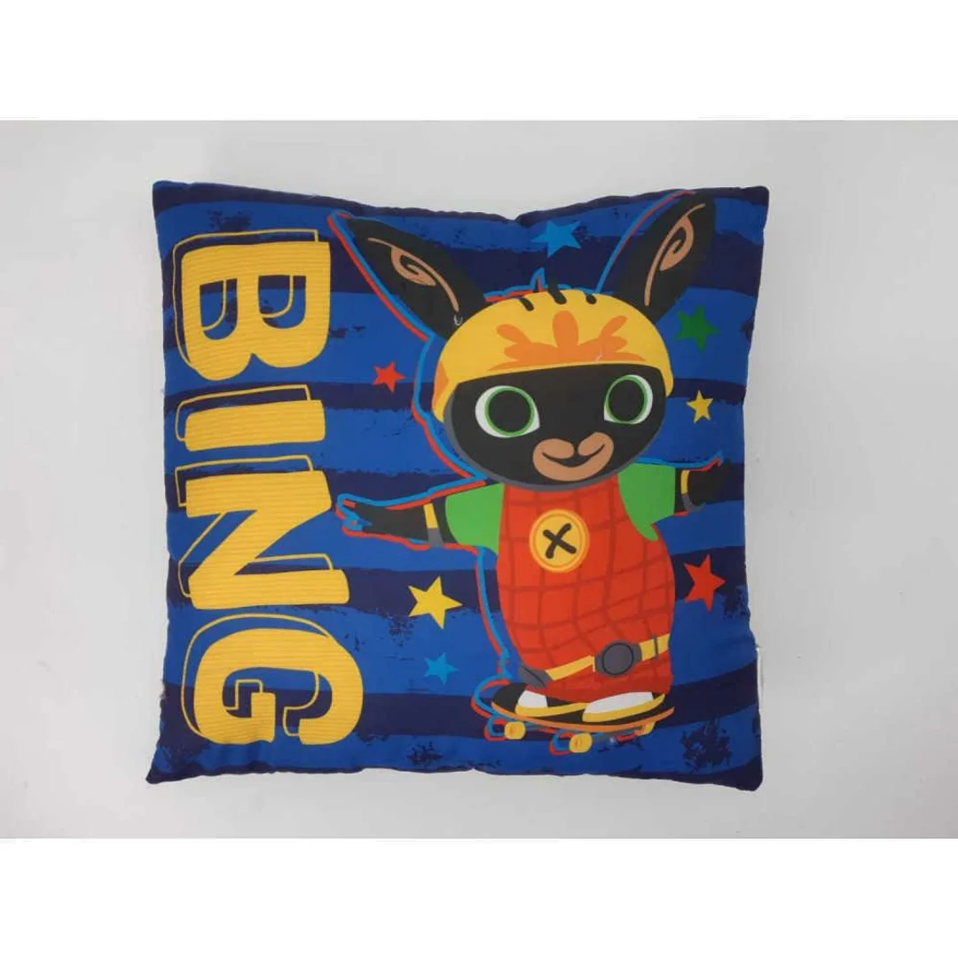 Poduszka dziecięca 40x40 Królik Bing niebieska S24