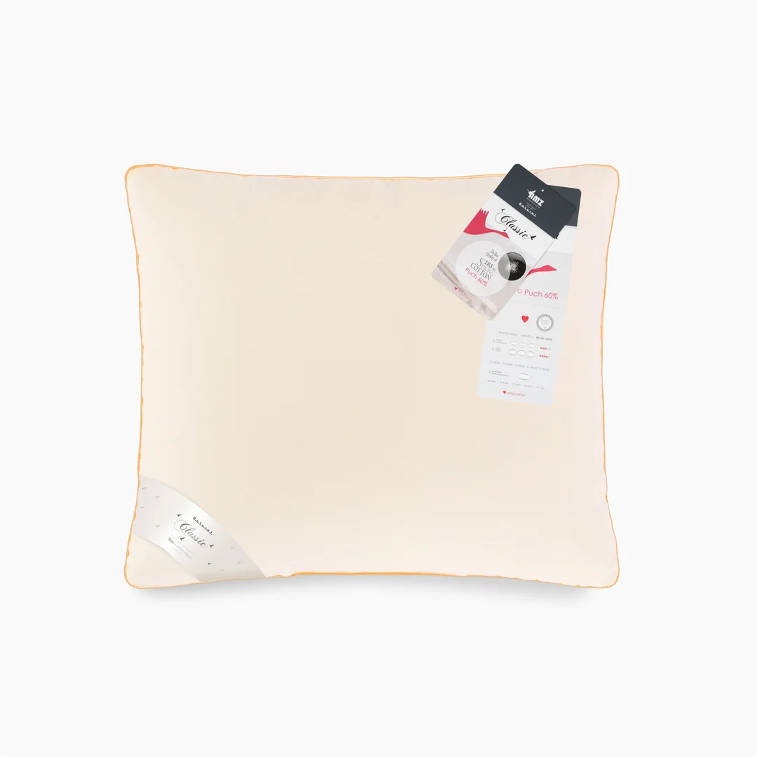 Poduszka puch gęsi 60% 70x80 Mr. Pillow 1300g kremowa AMZ