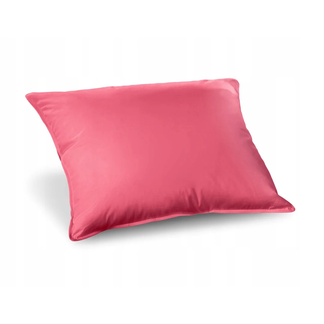 Poduszka puchowa 50x70 różowa naturalny wsad 100% bawełna Inlet 620 g AMW