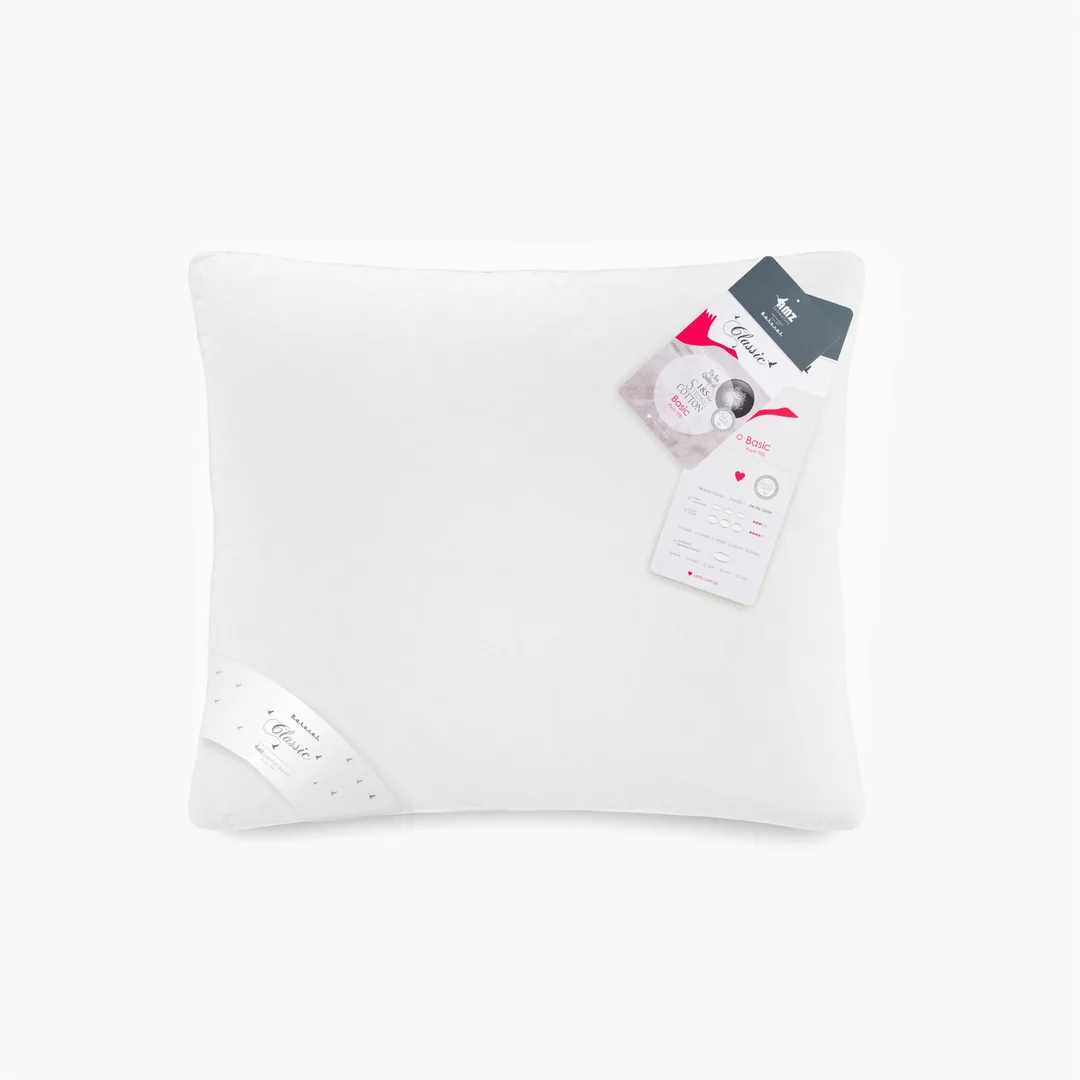 Poduszka puchowa 70% 70x80 Basic+ 3-komorowa 1150g + 150g biała AM
