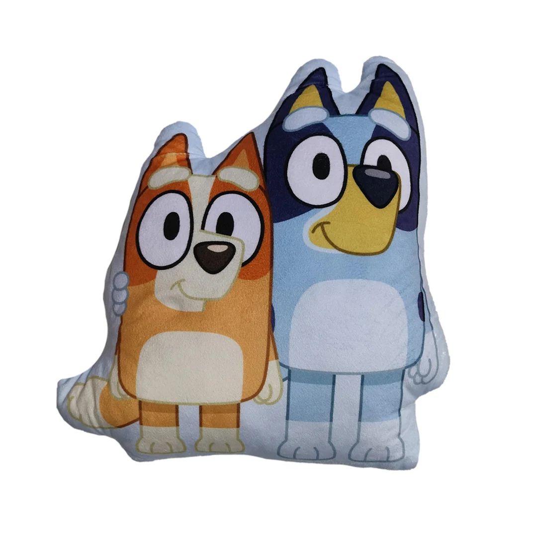Poduszka w kształcie Bluey pieski 39x29 niebieska pomarańczowa JF24