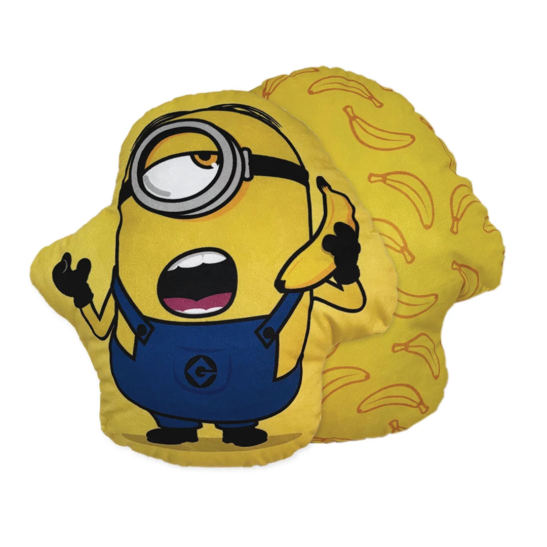 Poduszka w kształcie Minionka Banana Calling 35x33 żółta JF24