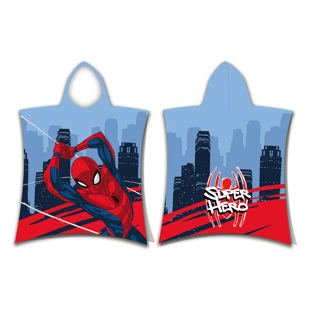 Poncho dla dzieci 50x115 Spider-man Super hero ręcznik z kapturem dziecięce August 23