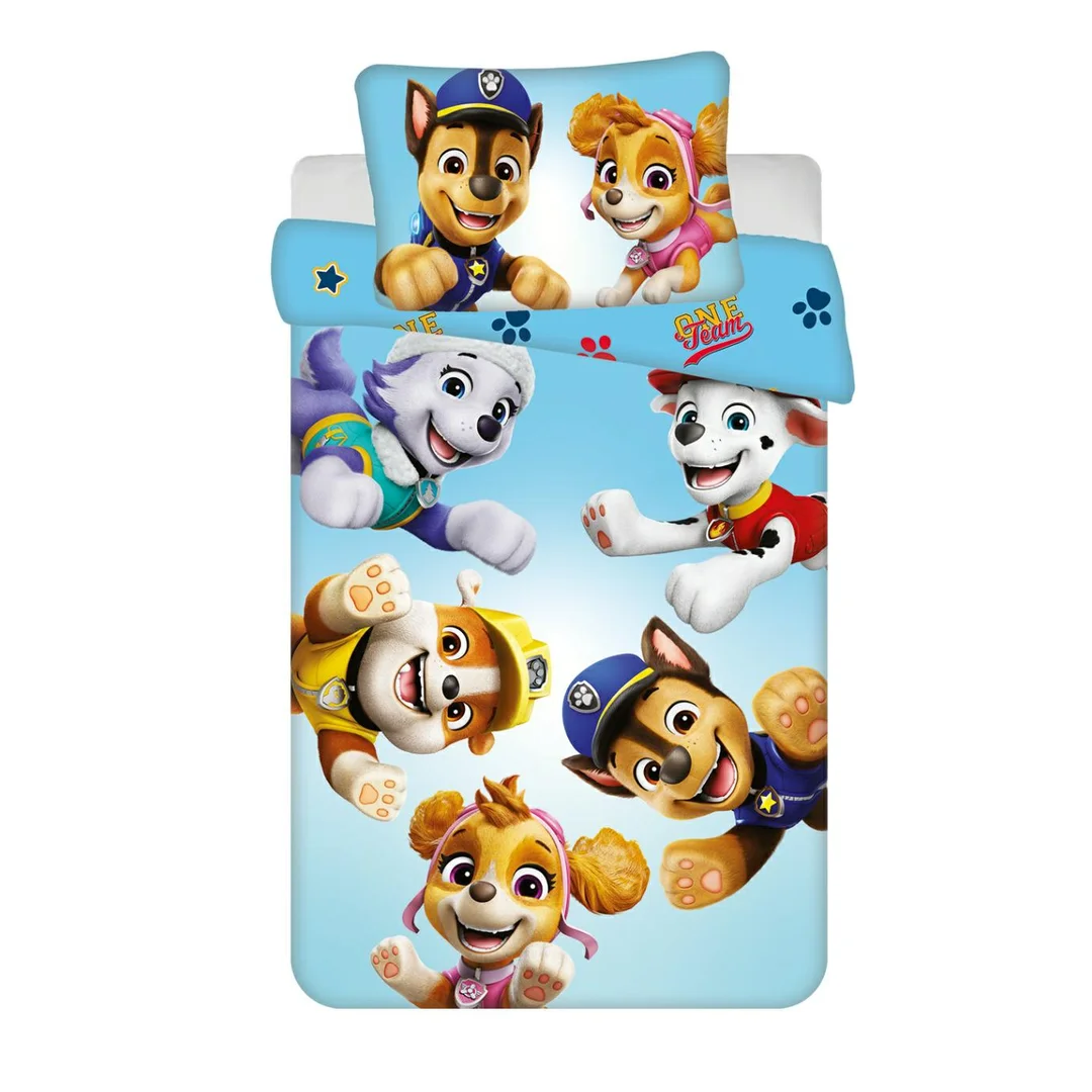 Pościel bawełniana 100x135 Paw Patrol PP650 niebieska do łóżeczka poszewka 40x60 JF24