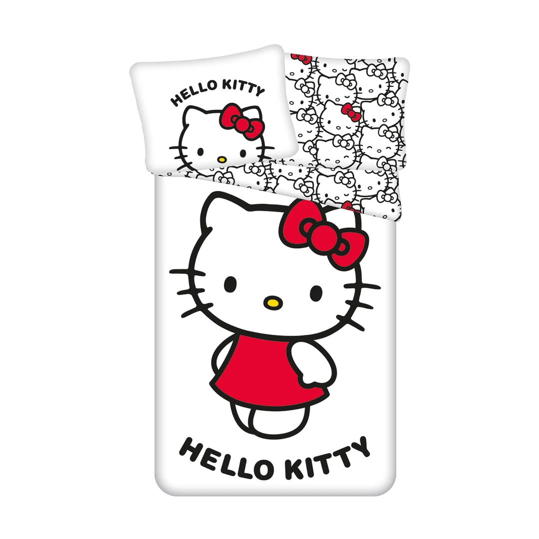Pościel bawełniana 140x200 Hello Kitty poszewka 70x90 JF24