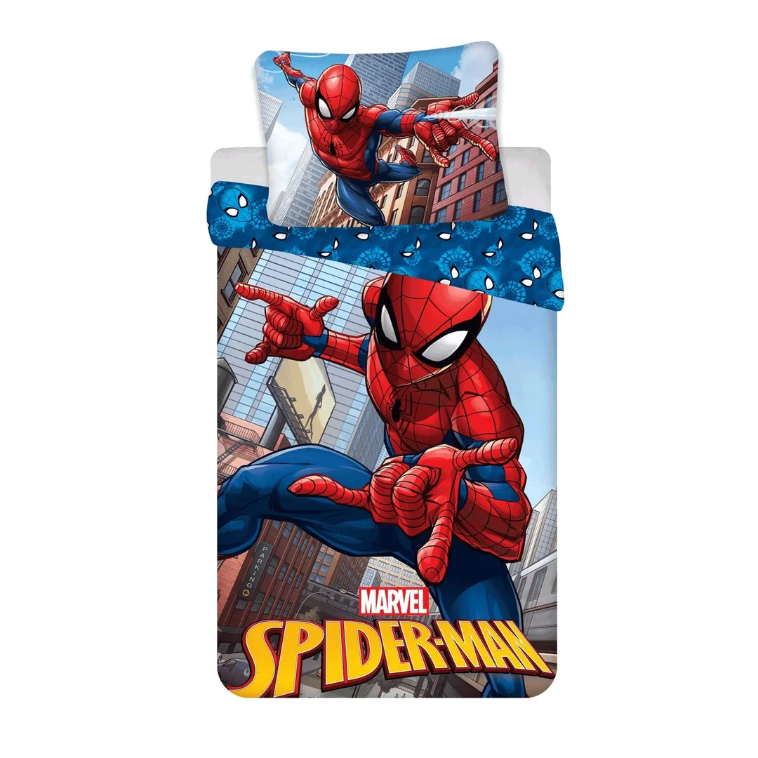 Pościel bawełniana 140x200 Spiderman Człowiek Pająk poszewka 70x90 Kids25