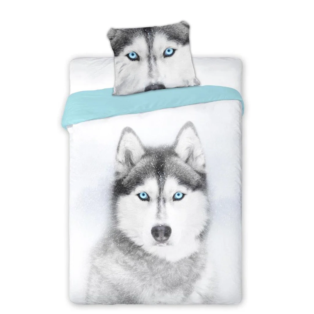 Pościel bawełniana 160x200 Pies Husky Faro