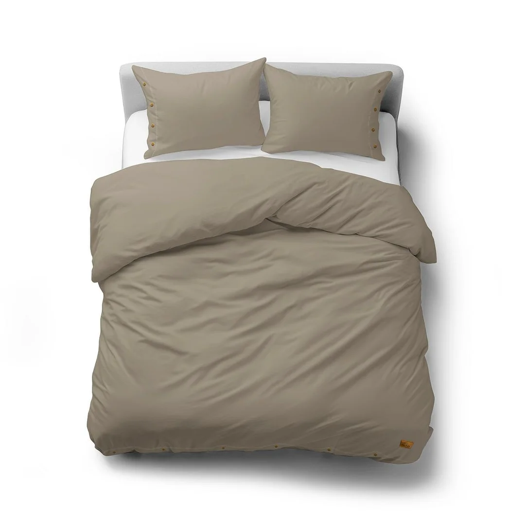 Pościel bawełniana 160x200 taupe - Pure Eco Line