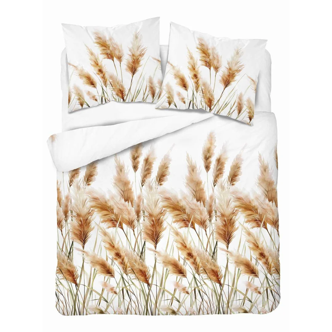 Pościel satynowa 160x200 Trawy pampasowe złote 5329 A Home Satin 41