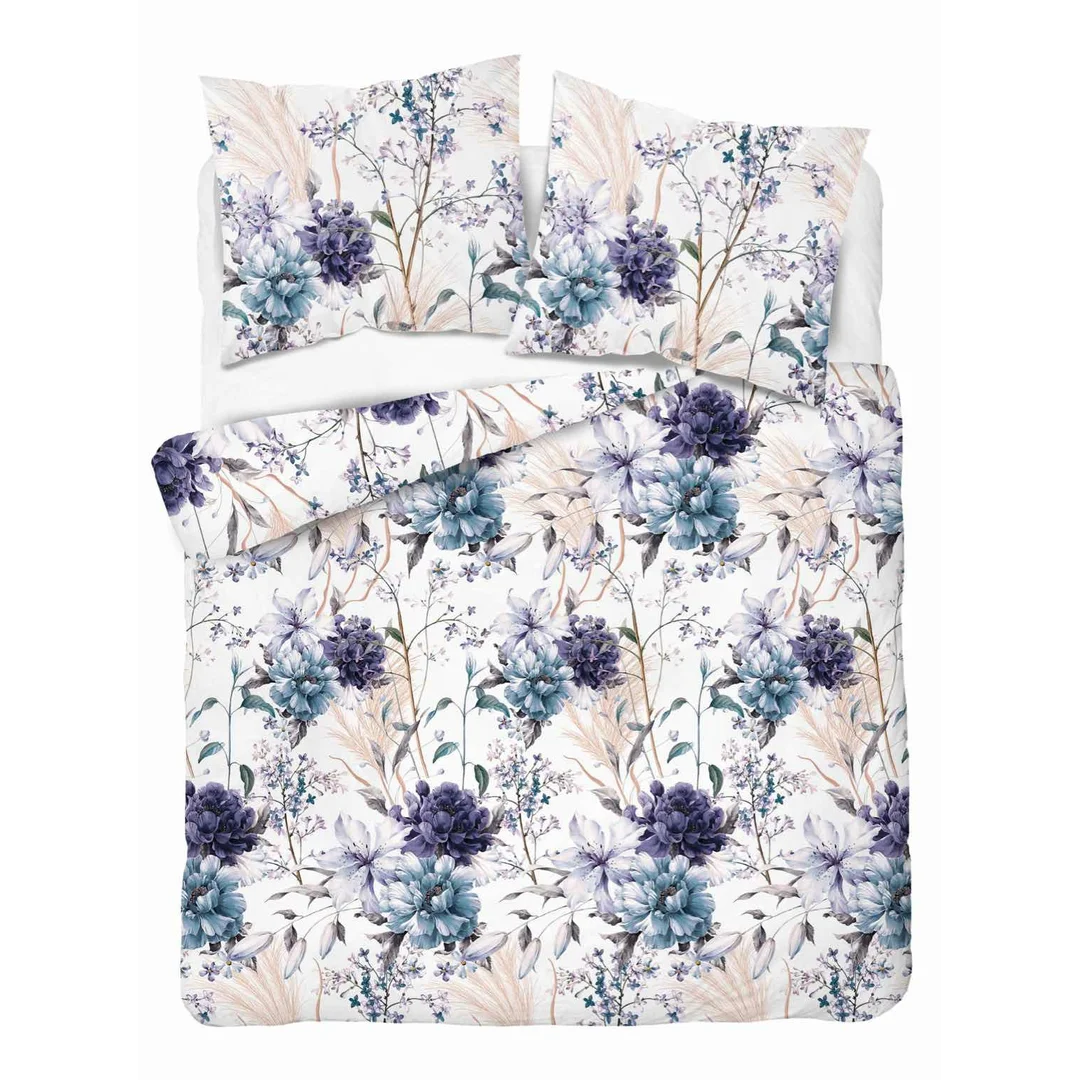 Pościel satynowa 220x200 akwarelowe kwiaty w odcieniach lawendy 5222 A Home Satin 41
