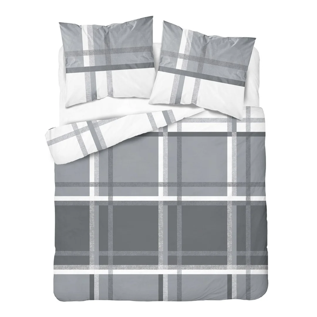 Pościel satynowa 220x200 szara biała 4674 A Home Satin 40