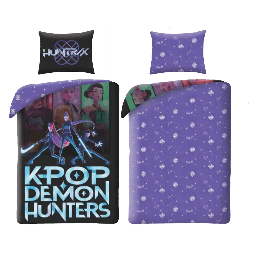 Pościel z mikrofibry 140x200 K-POP Demon Hunters 03 fioletowa H26