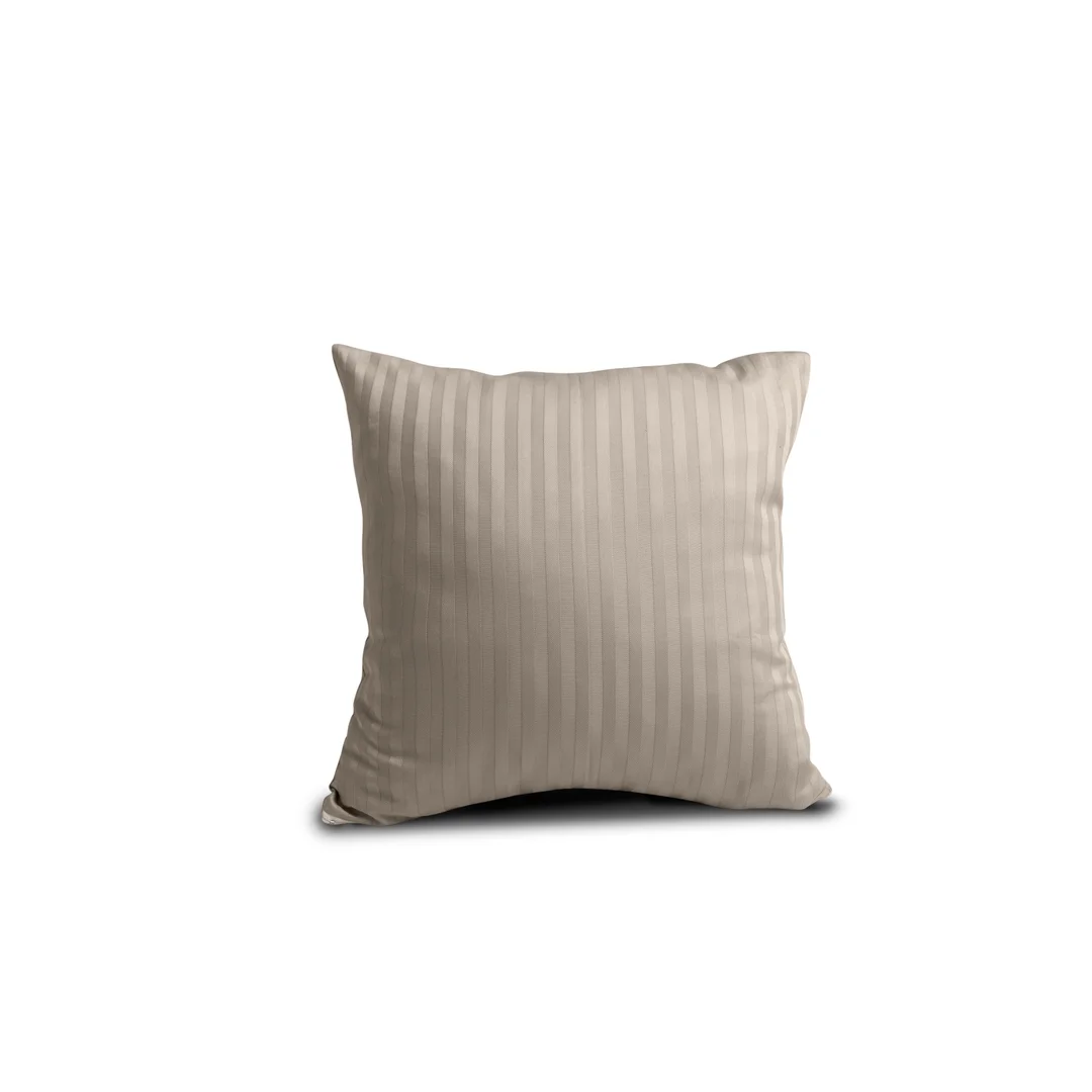 Poszewka adamaszkowa 40x40 beżowa 16 jednobarwna paski 1cm Matex