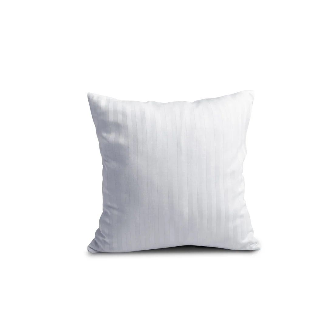 Poszewka adamaszkowa 40x40 biała 01 jednobarwna paski 1cm Matex
