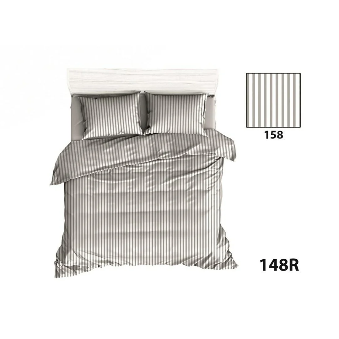 Poszewka bawełniana 40x40 R148 paski szare białe