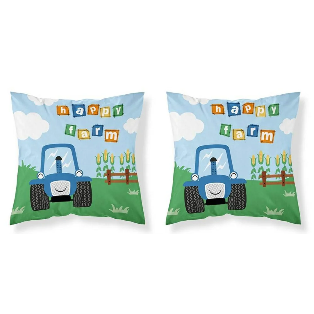 Poszewka bawełniana 40x40 Traktor niebieska zielona PSBA 40 A Mayamoo 26