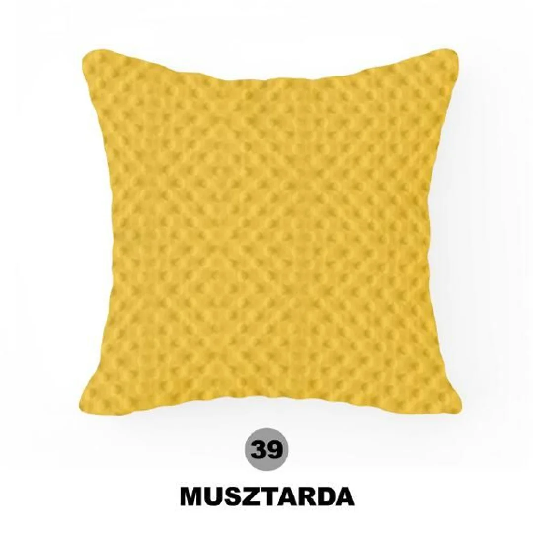 Poszewka dekoracyjna 40x40 Minky musztardowa 39