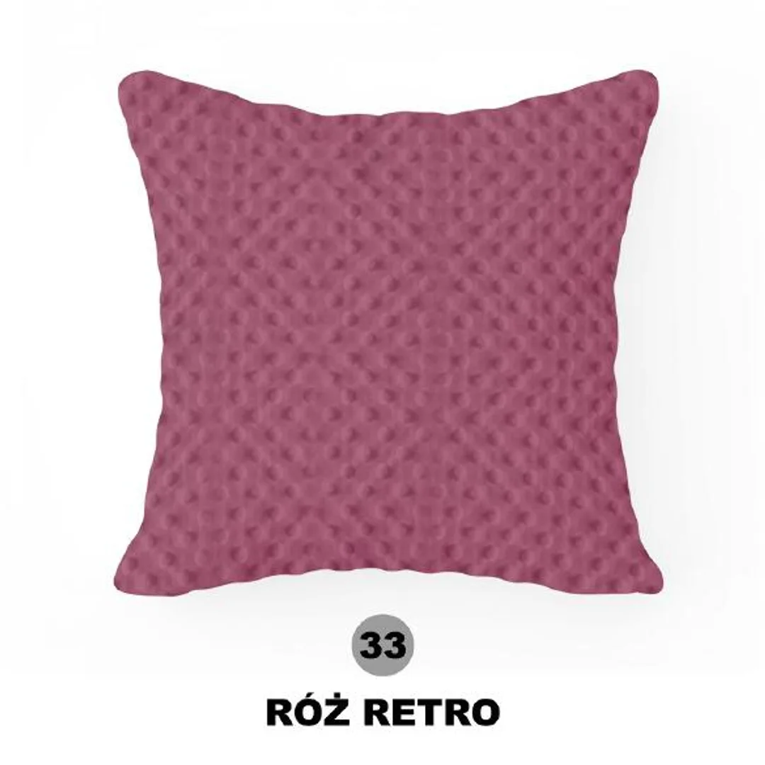 Poszewka dekoracyjna 40x40 Minky różowa retro 33