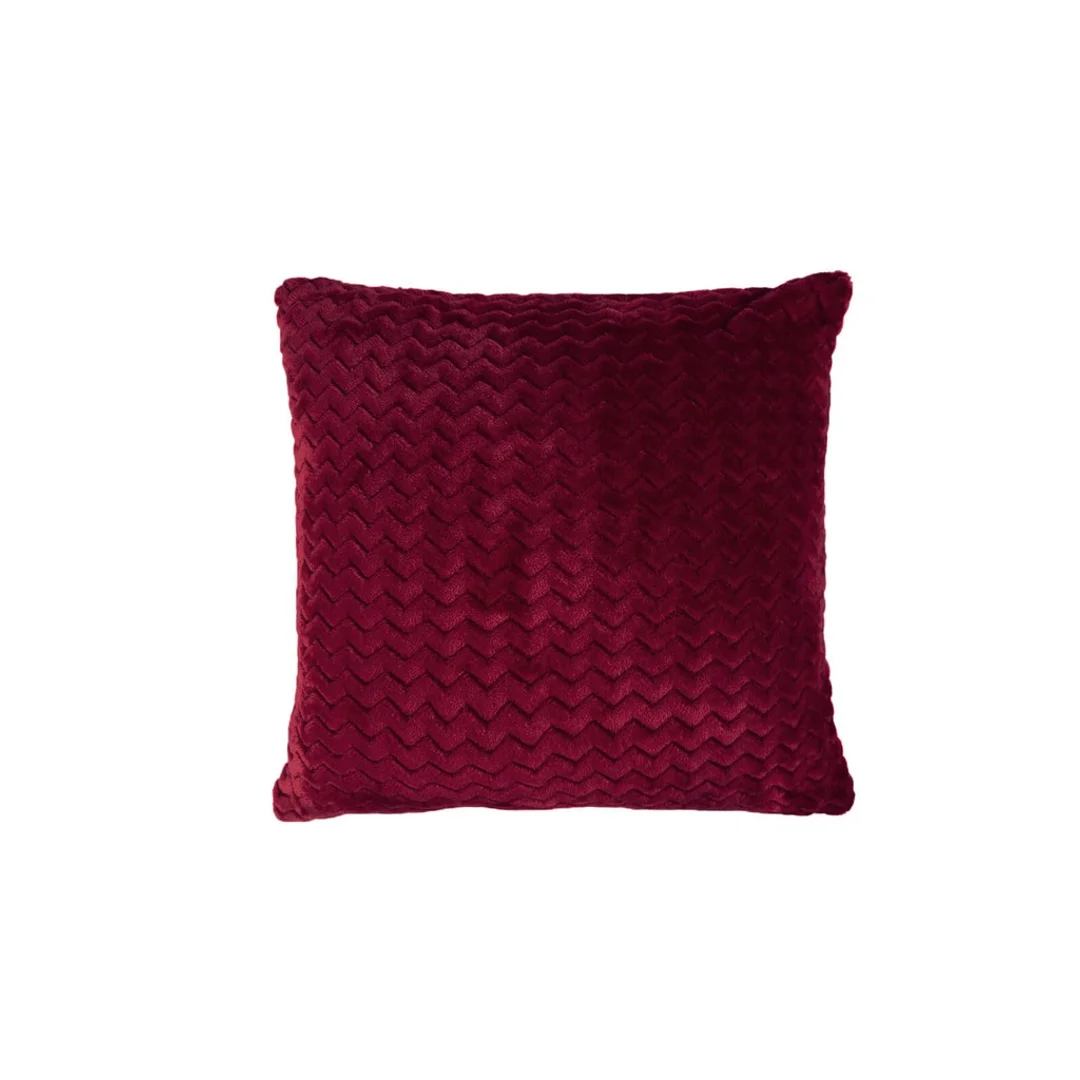 Poszewka dekoracyjna 40x40 Zig-Zag Minky Wave bordowa Matex