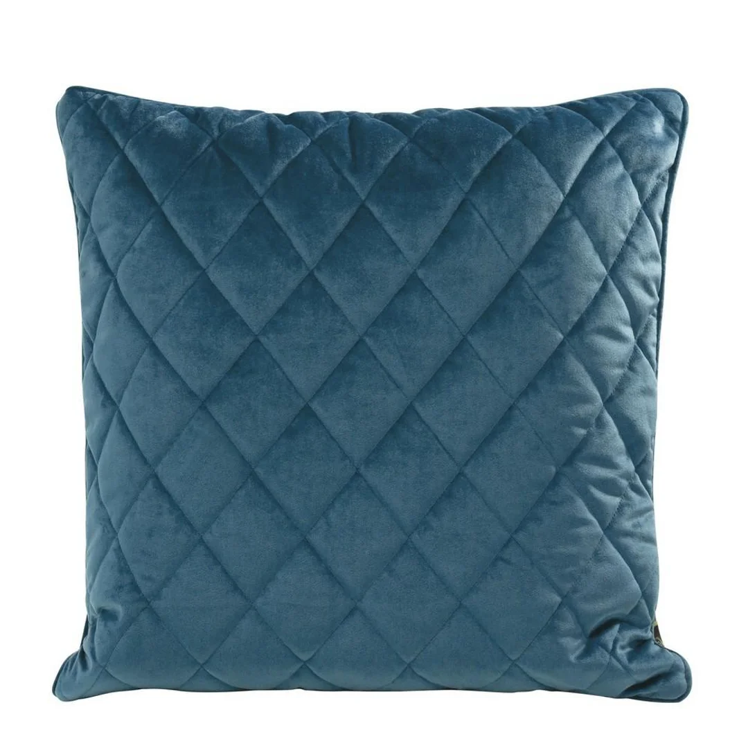 Poszewka dekoracyjna 45x45 Velvet 27 H granatowa welurowa geometryczna Eurofirany