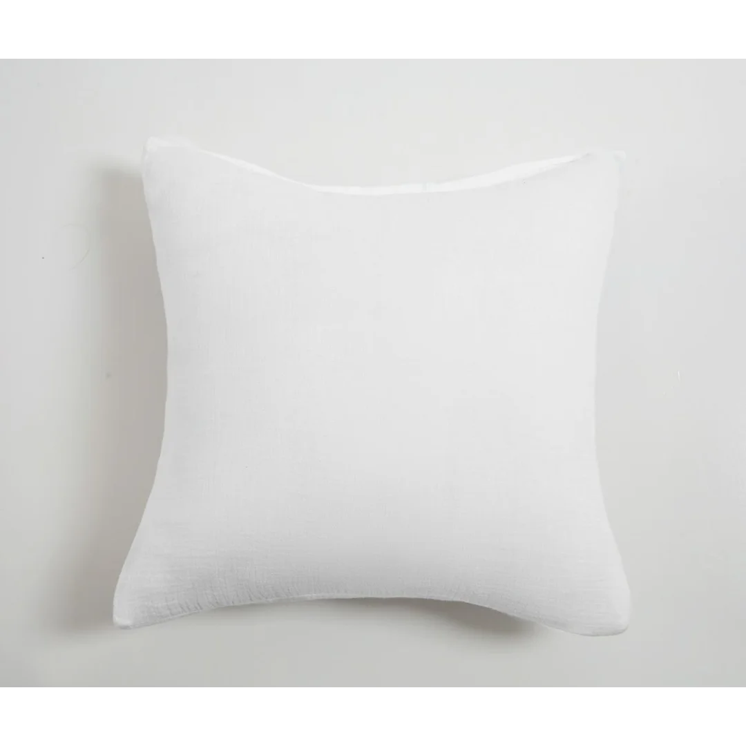 Poszewka muślinowa 40x40 biała jednobarwna premium l24