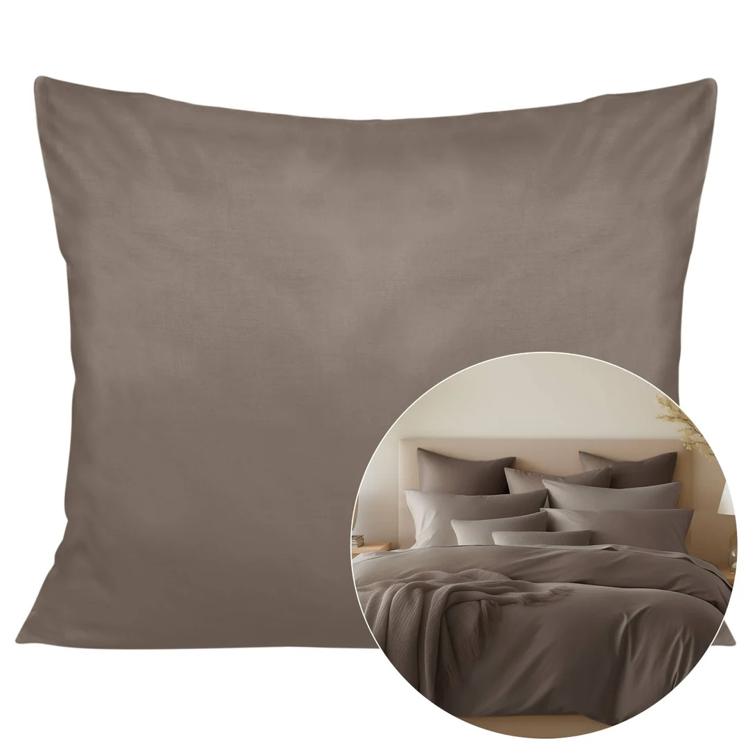 Poszewka satynowa 40x60 sepia jednobarwna 043 SATYNLOVE CLASSIC