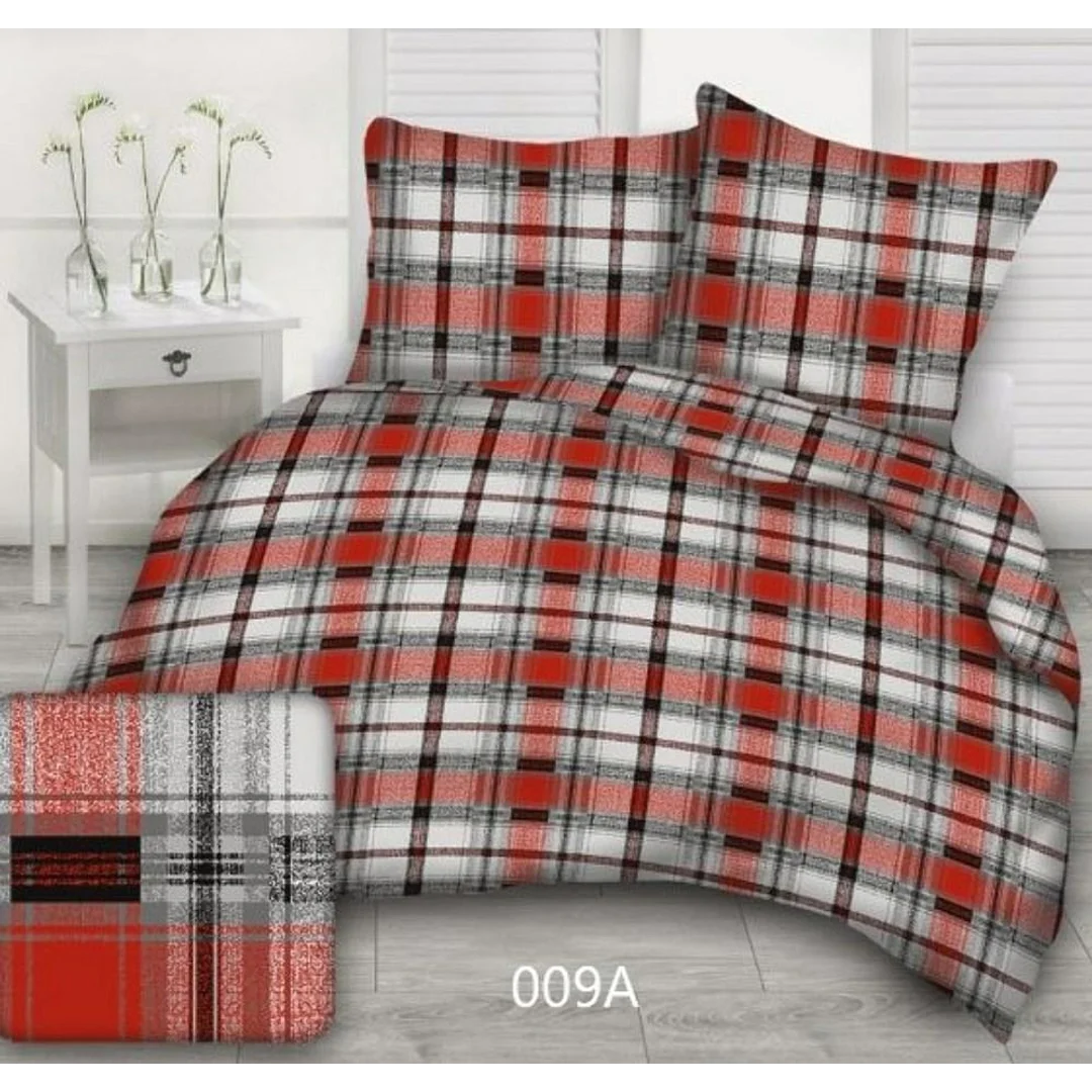 Poszewka z kory 50x60 kratka krzyś czerwona 009