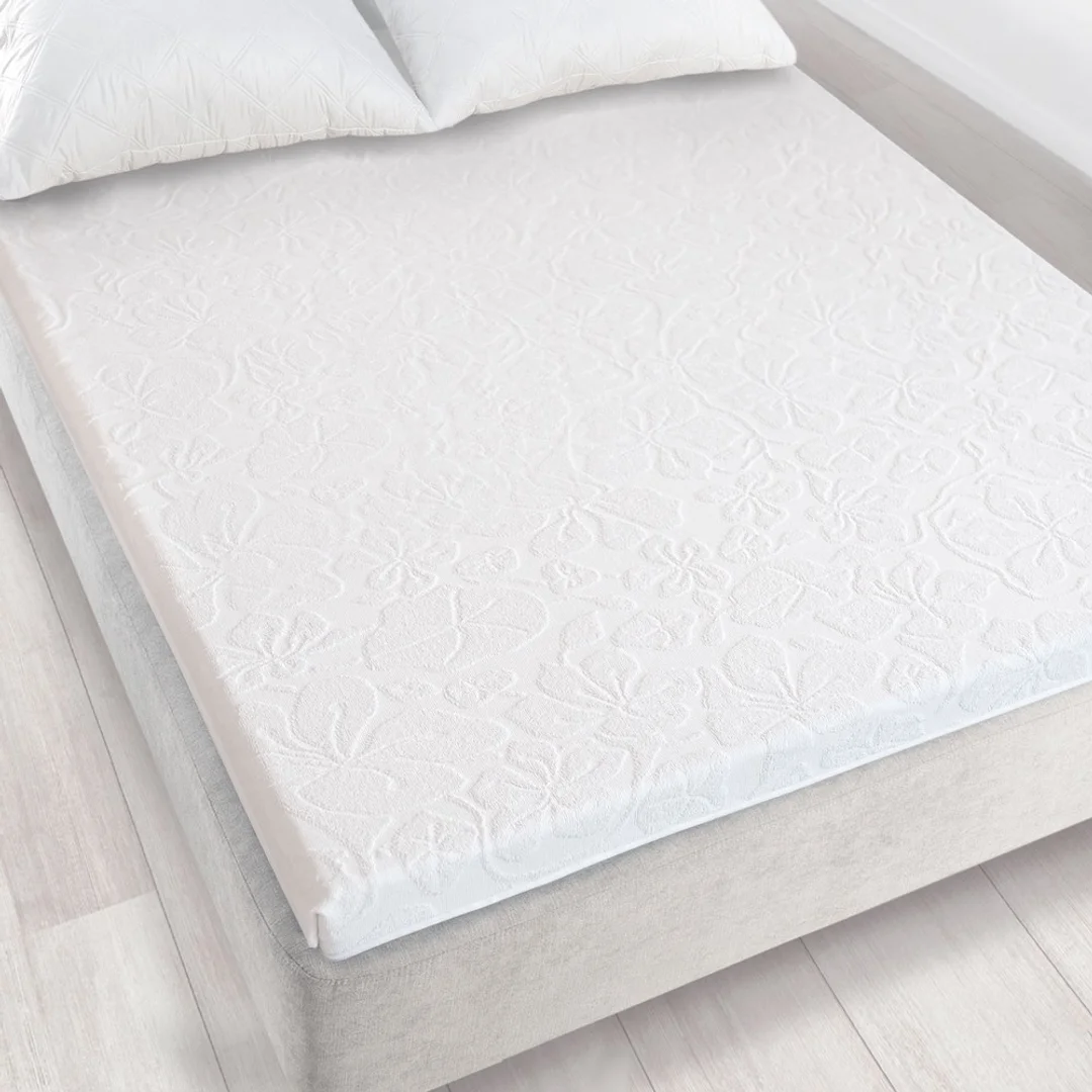 Prześcieradło frotte bez gumki 150x205 białe K11 500 Tulipan Zwoltex