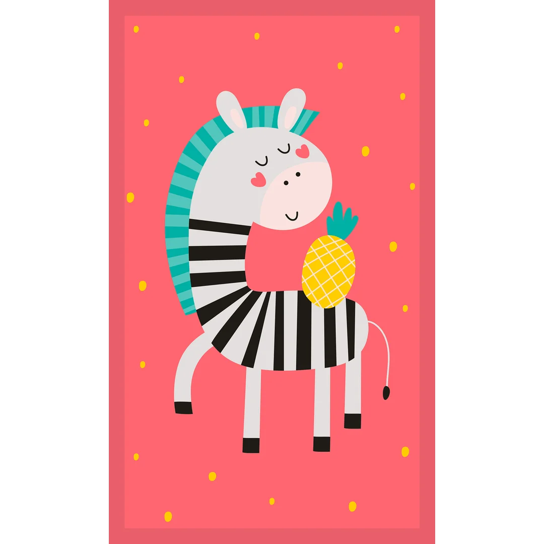 Ręczniczek do przedszkola 30x50 Kids 010 malinowy zebra bawełniany 350g/m2
