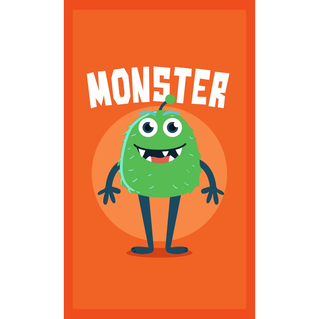 Ręczniczek do przedszkola 30x50 Kids 012 pomarańczowy monster bawełniany 350g/m2