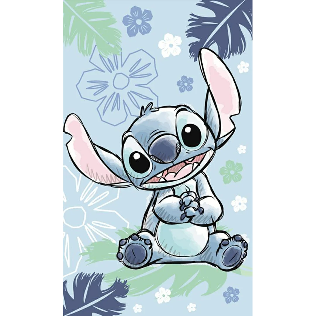 Ręczniczek do przedszkola 30x50 Lilo i Stitch niebieski dziecięcy bawełniany JF24