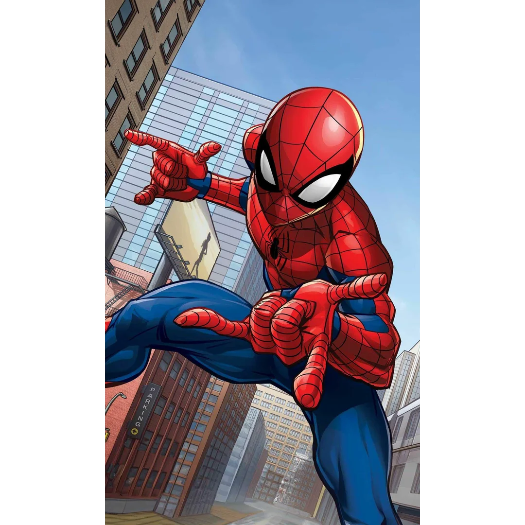 Ręczniczek do przedszkola 30x50 Spider-man niebieski dziecięcy bawełniany JF24