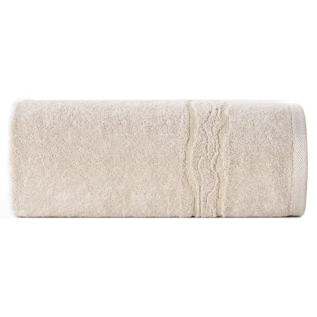 Ręcznik 50x90 Karin 03 beżowy 500g/m2 Eurofirany