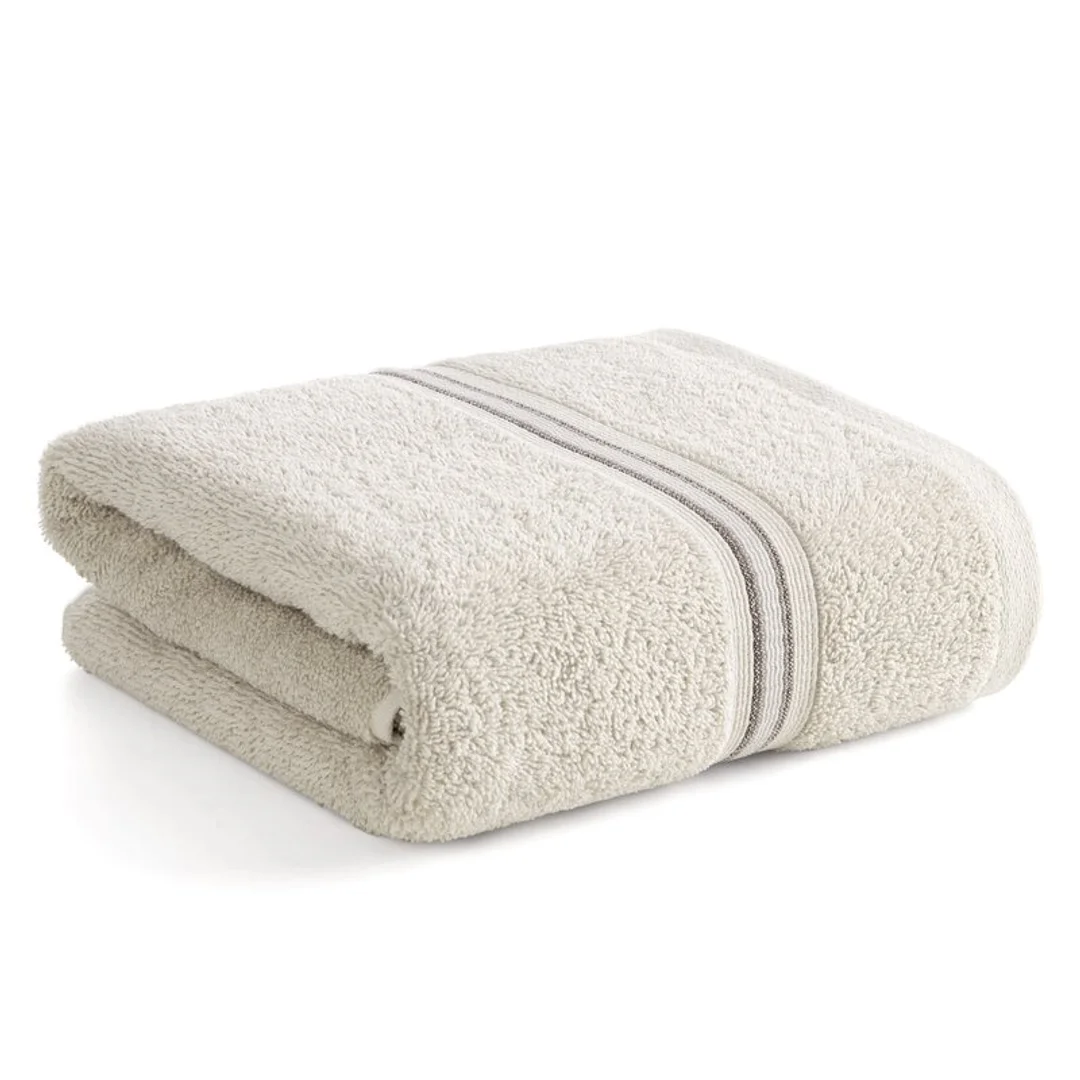 Ręcznik 50x90 Tris beżowy 03 z ozdobną bordiurą frotte 500 g/m2 Eurofirany