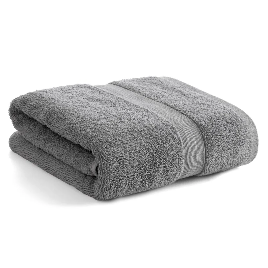 Ręcznik 50x90 Tris stalowy 08 z ozdobną bordiurą frotte 500 g/m2 Eurofirany