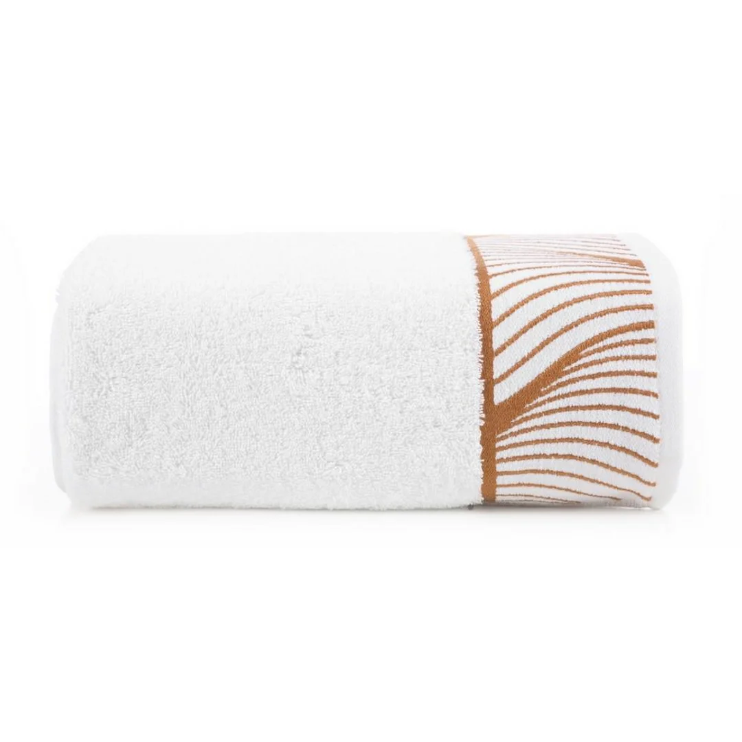 Ręcznik 70x140 Blanka 3 biały liście 500g/2 frotte Limited Collection Eurofirany