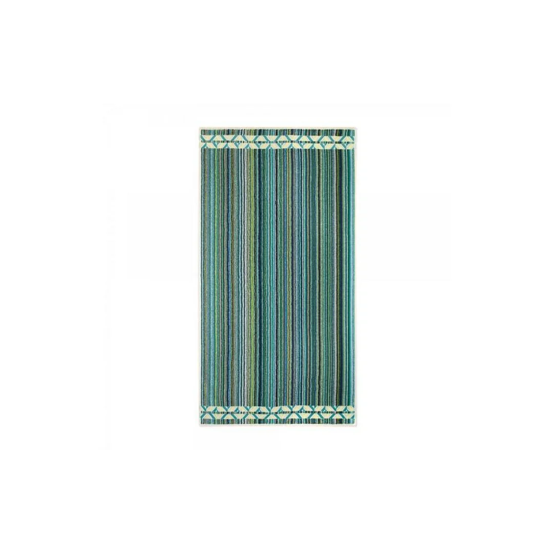 Ręcznik 70x140 Peru zielony niebieski paski frotte 500 g/m2 9152 Zwoltex
