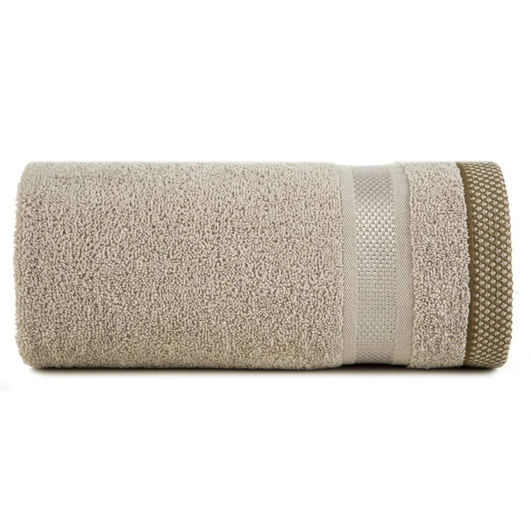 Ręcznik Abbie 100x150 beżowy 500 g/m2 frotte bawełniany Eurofirany