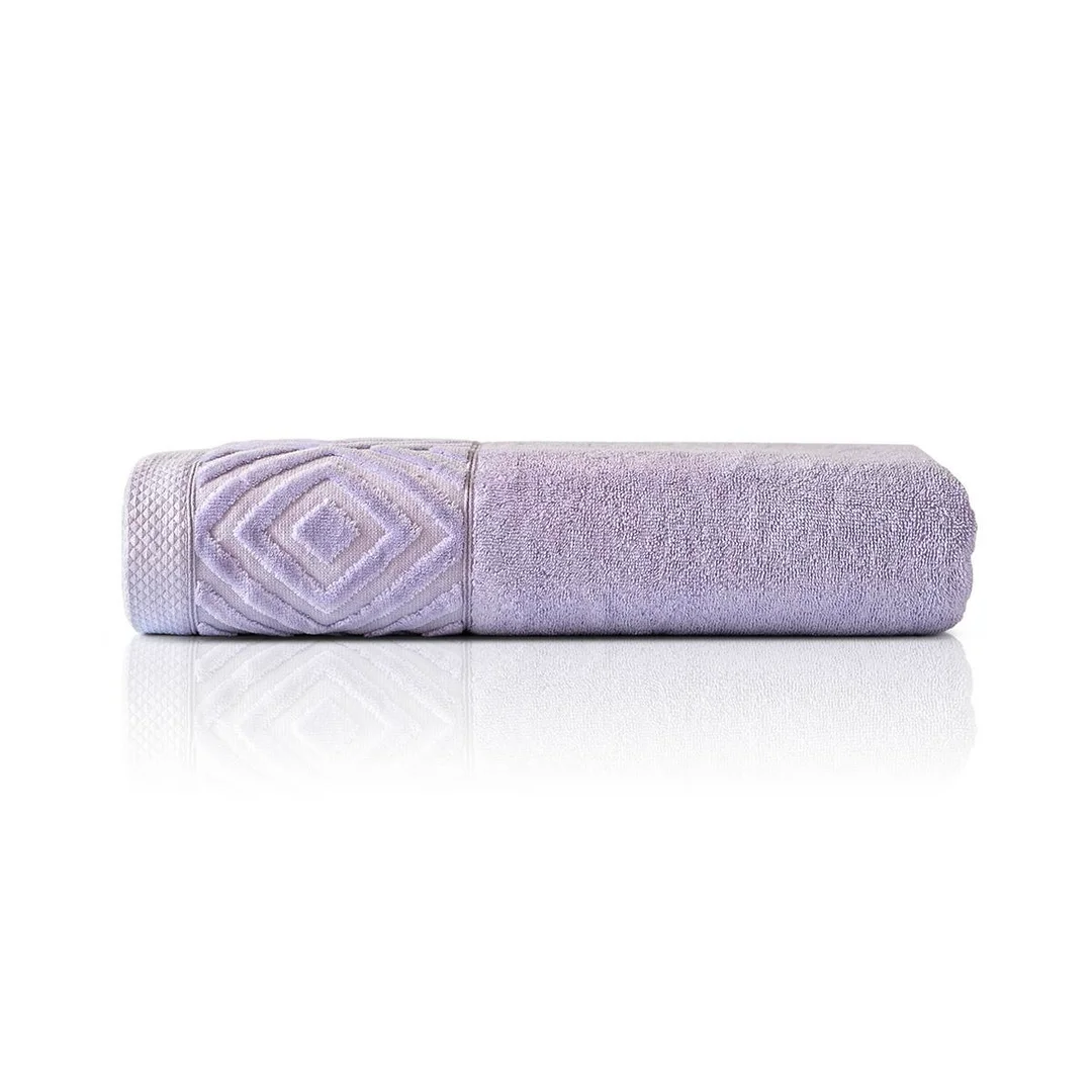 Ręcznik bawełniany Paula 30x50 lawendowy 550 g/m2 – do rąk i twarzy