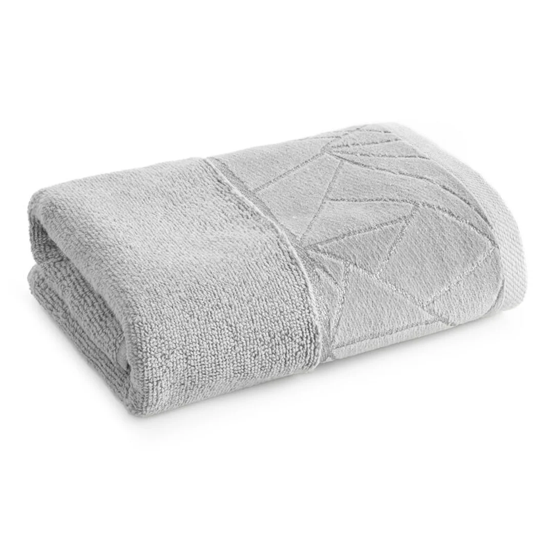 Ręcznik Cleo 70x140 02 srebrny geometria frotte 500 g/m2 Eurofirany