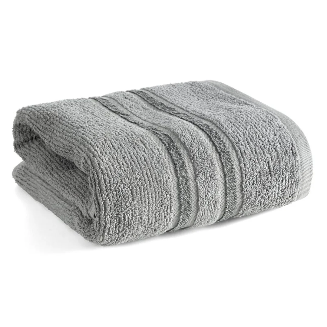 Ręcznik Dina 50x90 stalowy 05 welurowy z prostą bordiurą frotte 500 g/m2 Eurofirany