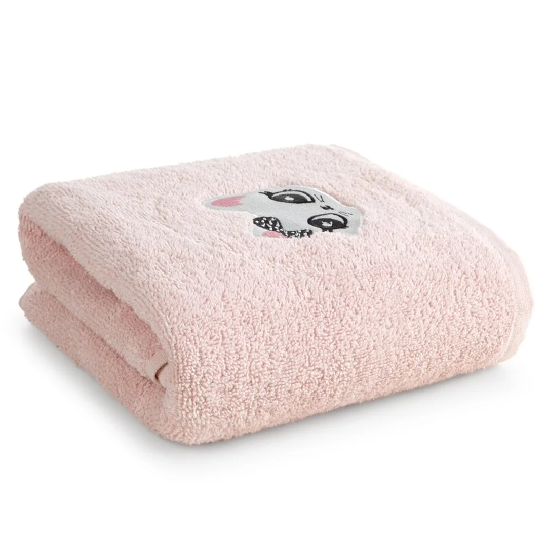 Ręcznik dziecięcy 50x90 Baby 72 różowy kotek 450 g/m2 Eurofirany