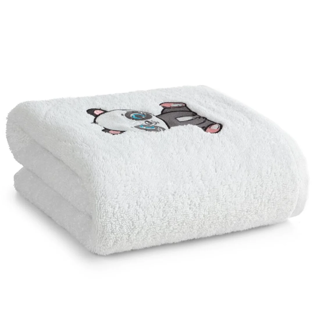 Ręcznik dziecięcy 70x140 Baby 73 biały panda 450 g/m2 Eurofirany