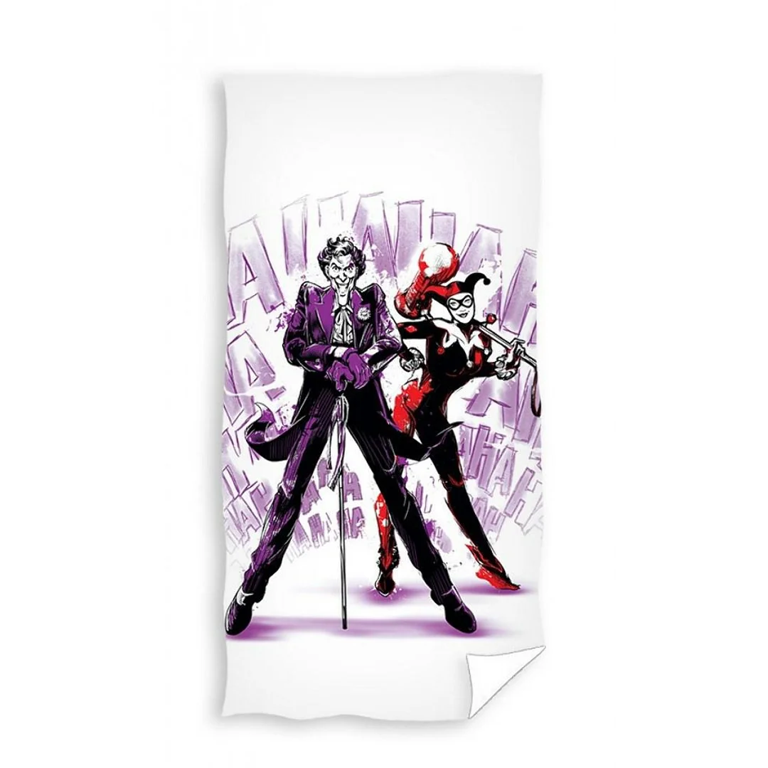Ręcznik dziecięcy 70x140 Batman Clown Hi Puddn biały kolorowy plażowy bawełniany C24